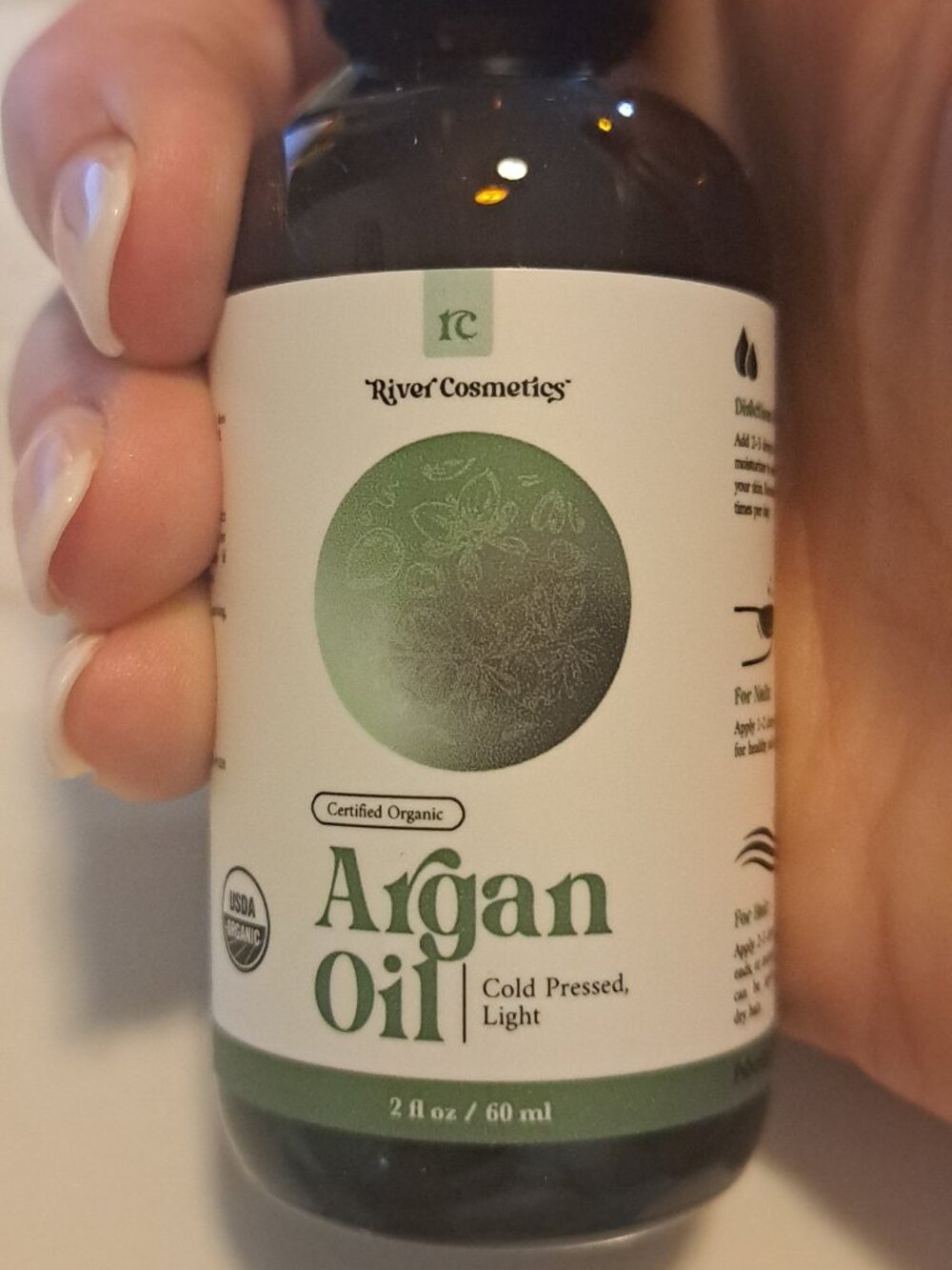 RIVER COSMETICS CERTIFIED ORGANIC COLD PRESSED LIGHT ARGAN OIL
